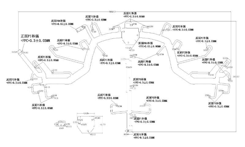 無(wú)人機(jī)柔性線(xiàn)路板結(jié)構(gòu)示意圖